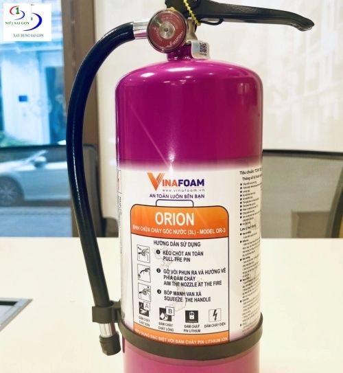 Bình chữa cháy PIN LITHIUM ORION 3L OR-3 Vinafoam có tem kiểm định